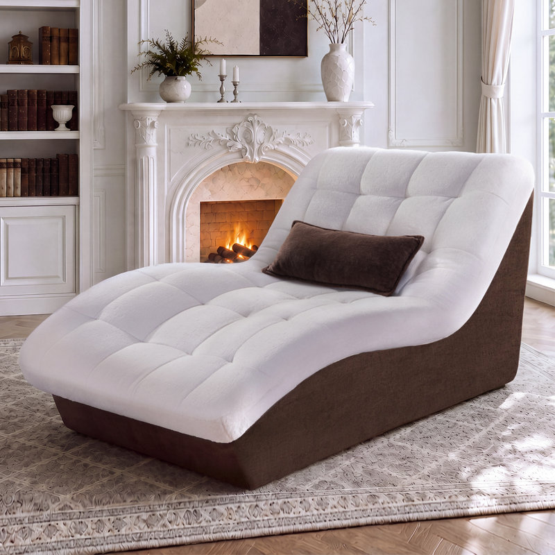 Canapé-lit surdimensionné de 67 po avec méridienne à compression, canapé-lit confortable avec revêtement en chenille et siège profond pour le salon ou l’appartement, sans assemblage