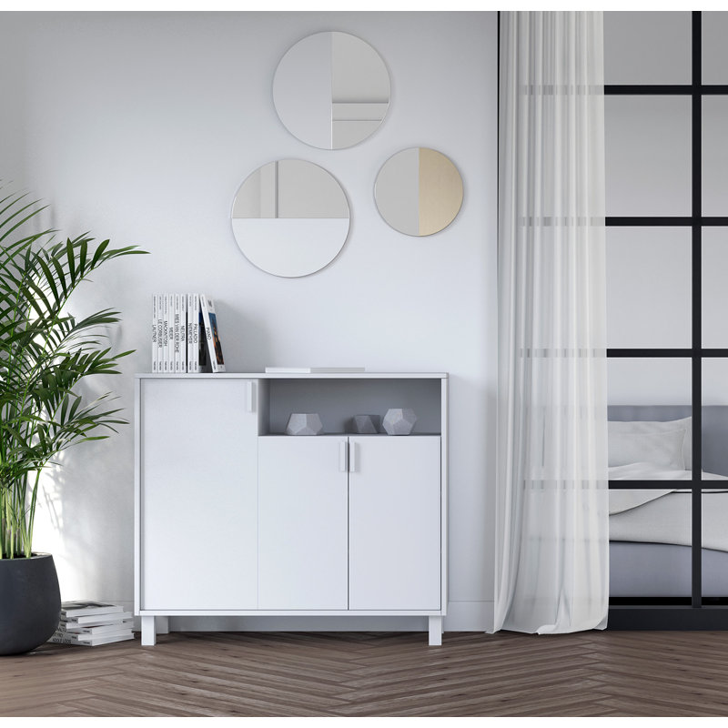16 Pair Shoe Storage Cabinet, White