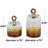 Nelligan Glass Faceted Ombre Geometric Decorative Jars with Diamond Knobs Set-1499132832