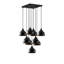 Mullein 9 - Light Black Cluster Pendant-124228570