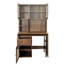 Bureau d'ordinateur polyvalent avec bureau rotatif, bibliothèque et armoires à porte en verre pour le bureau à domicile ou le bureau-1600104353