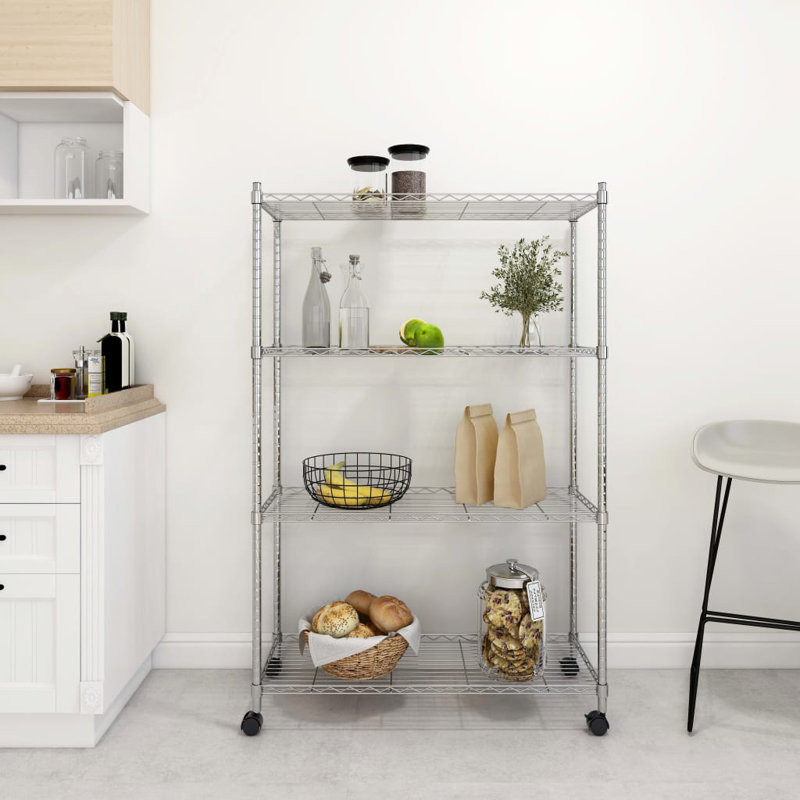 Seden 90 cm W Shelving Unit, Chrome