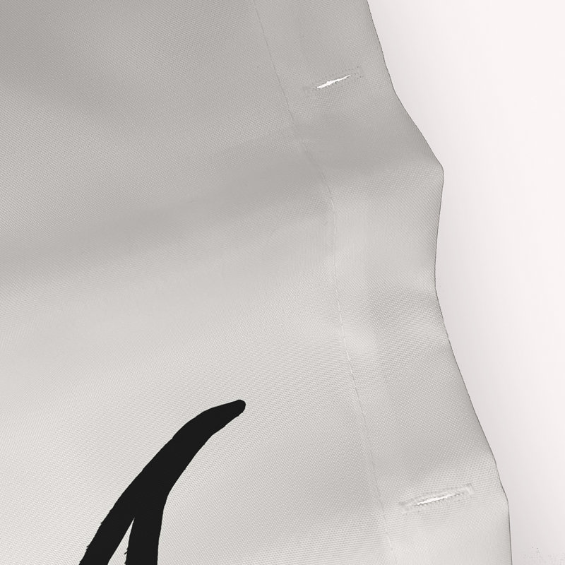 Rideau de douche à imprimé simple avec 12 trous de bouton hootie oiseau, Blanc cassé / noir