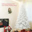 Arbre de Noël artificiel de 7,5 pi de hauteur, arbre de Noël non éclairé avec 1346 pointes de branches, ouverture automatique, base en acier, décoration des Fêtes pour bureau personnel, blanc-1014794456