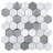 Phantom 11.82 in. x 12.01 in. Hexagon Polished Marble Mosaic Tile-36932314