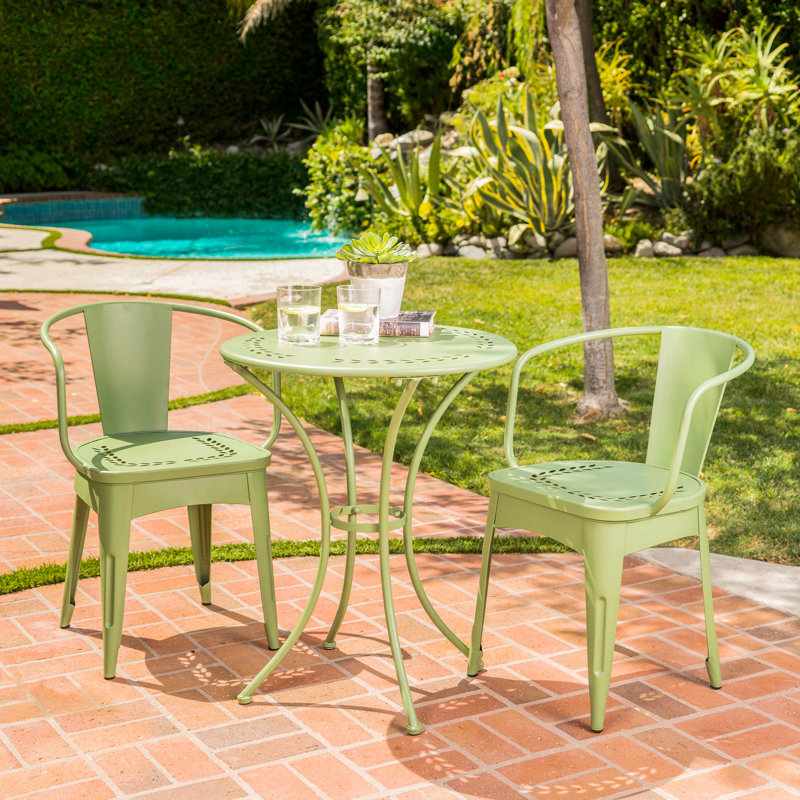 Lourdes 3 Pc Kd Metal Set, Green