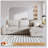 U_STYLE Upholstery Sleeper Sectional Sofa With Storage Bags And 2 Cup Holders  On Arms-479354431