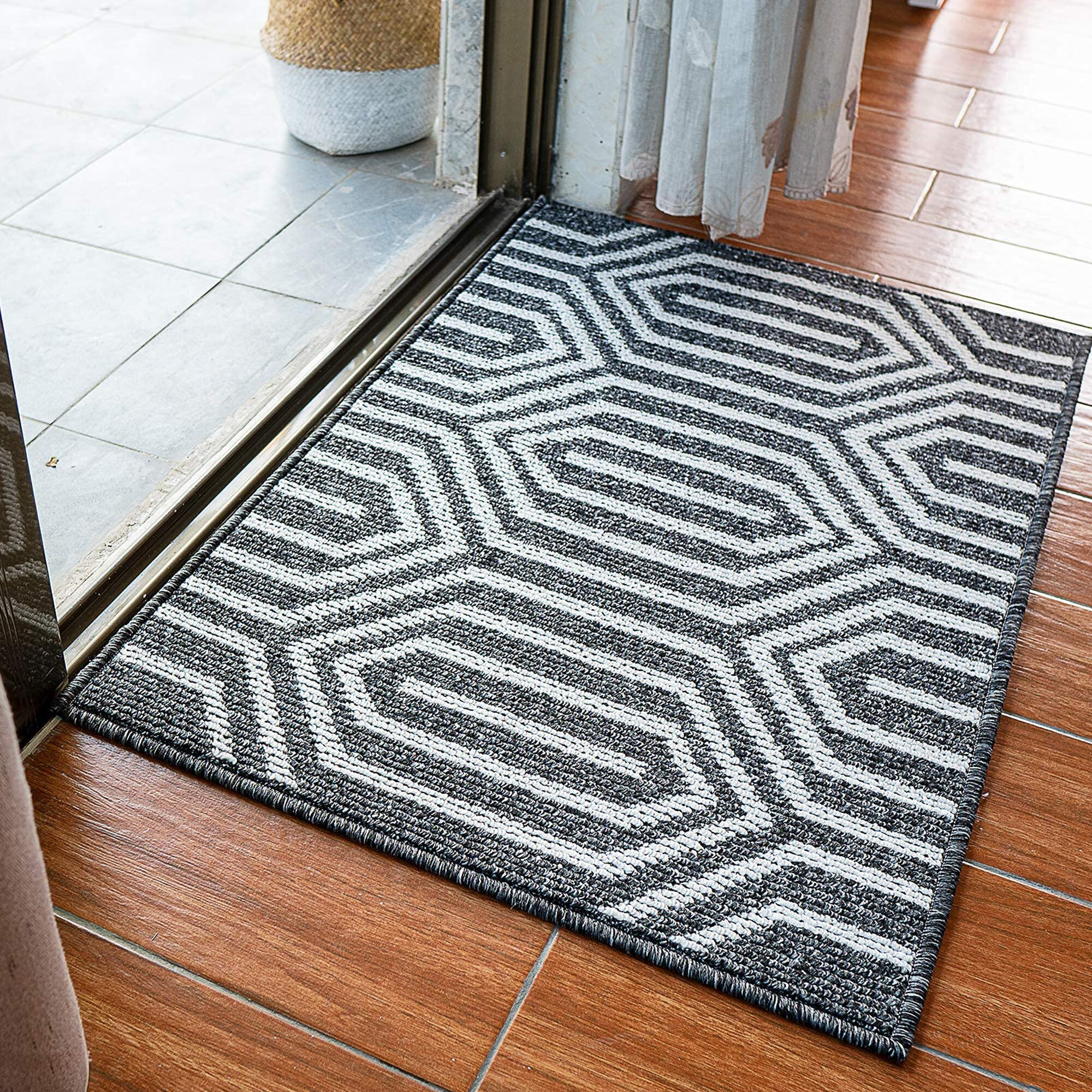 Jerilene 72 L x 46 W Non-Slip Outdoor Door Mat Corrigan Studio Color: Gray, Mat Size: 0.25 H x 24 W x 36 L