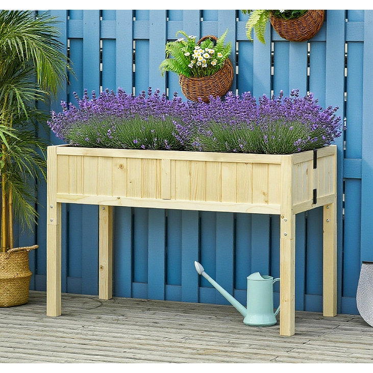 Jardinière surélevée avec jardin
