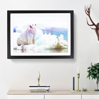 Penguin & Polar Bear - Picture Frame Graphic Art Print