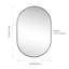 Milly l 24 po x H 36 po, miroir mural ovale moyen en métal, miroir de meuble-lavabo vertical / horizontal, noir-623330072