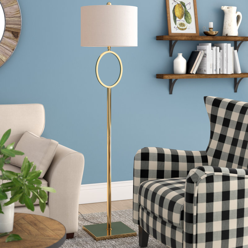 Courson 61'' Traditional Floor Lamp, Brass