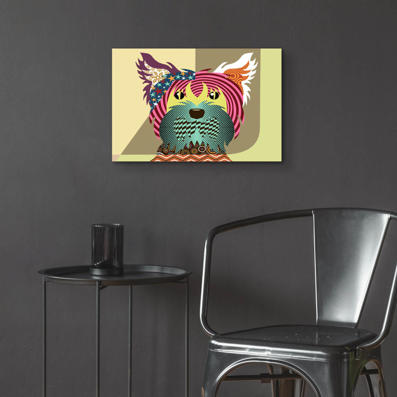 «Yorkshire Terrier Dog» par Lanre Adefioyue, H 16 po x l 24 po x P 0,2 po