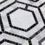 Nova 6" Hexagon Polished Marble Mosaic Tile-2061913708
