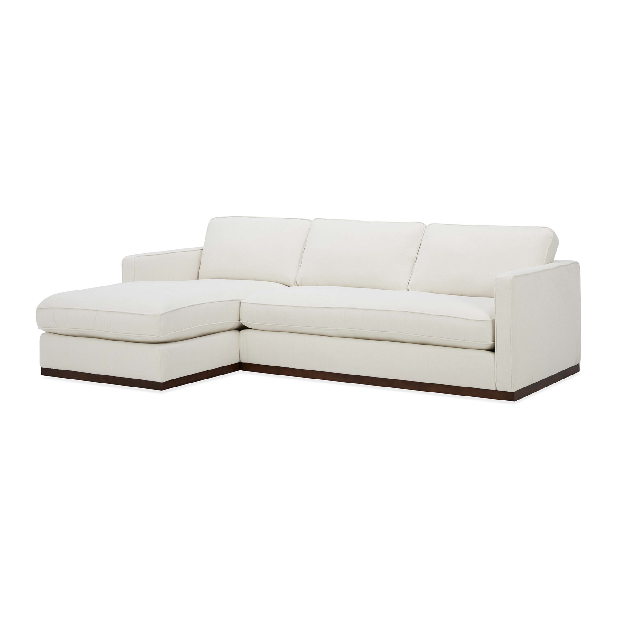 Bobbi Upholstered Chaise L-Sectional, Flannigan Cotton Performance Weave, Left Hand Facing