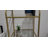 Bookcase Bookshelf, Tempered Glass Bookshelves, Slim Shelving Unit for Bedroom, Bathroom, Home Office, Steel Frame, 5 Tier Gold-1704971480-1700388885