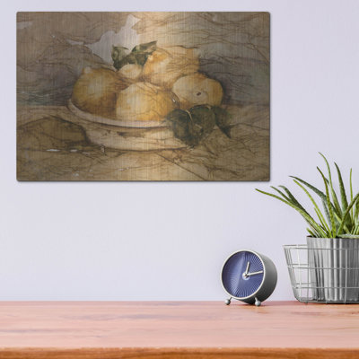 Art mural en métal Red Barrel Studio «Bowl Of Fruit 2» par Cheri Blum
