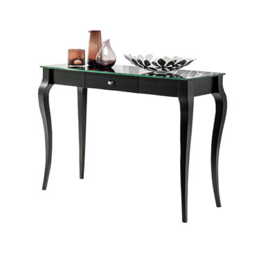 Izatt 110cm Glass Top Console Table