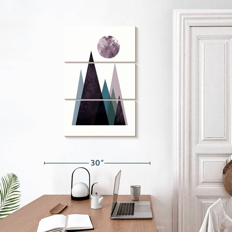 Scandi Mountains Blue II, 32" H x 20" W