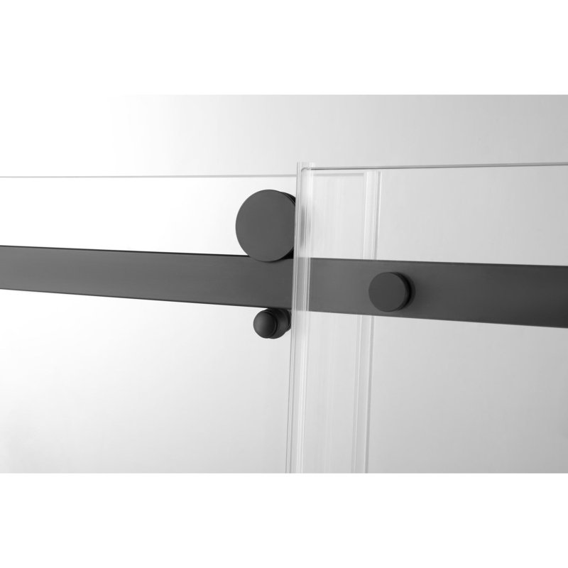 Kingston Brass 60-Inch Acrylic Rectangular 3-Wall Anti-Skid Alcove Tub With Tub Door, Hand Drain, Right, Matte Black