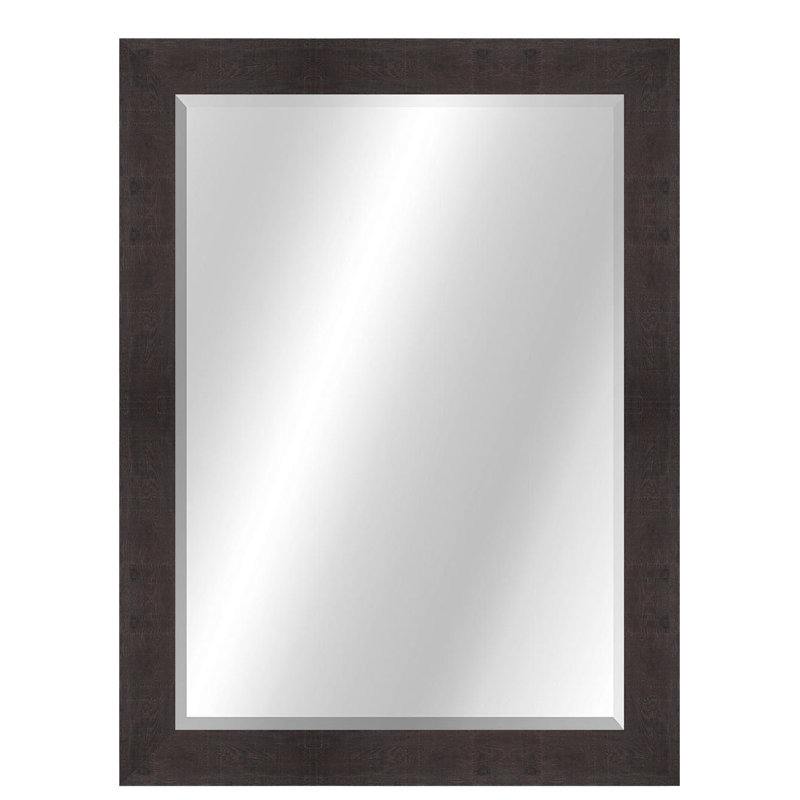 Wall Mirror, 46" x 36", Dark Walnut