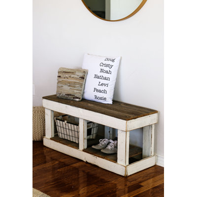 Banc de rangement en bois Johnecia