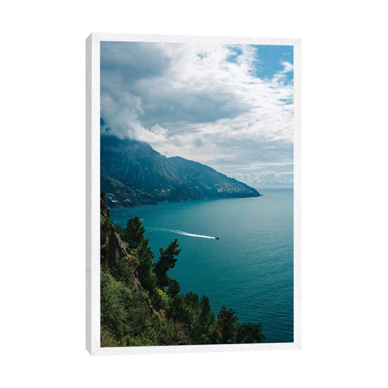 Amalfi Coast Boats VI by Bethany Young - Print on Canvas, 101.6cm H x 66.04cm W x 3.81cm D, White Framed