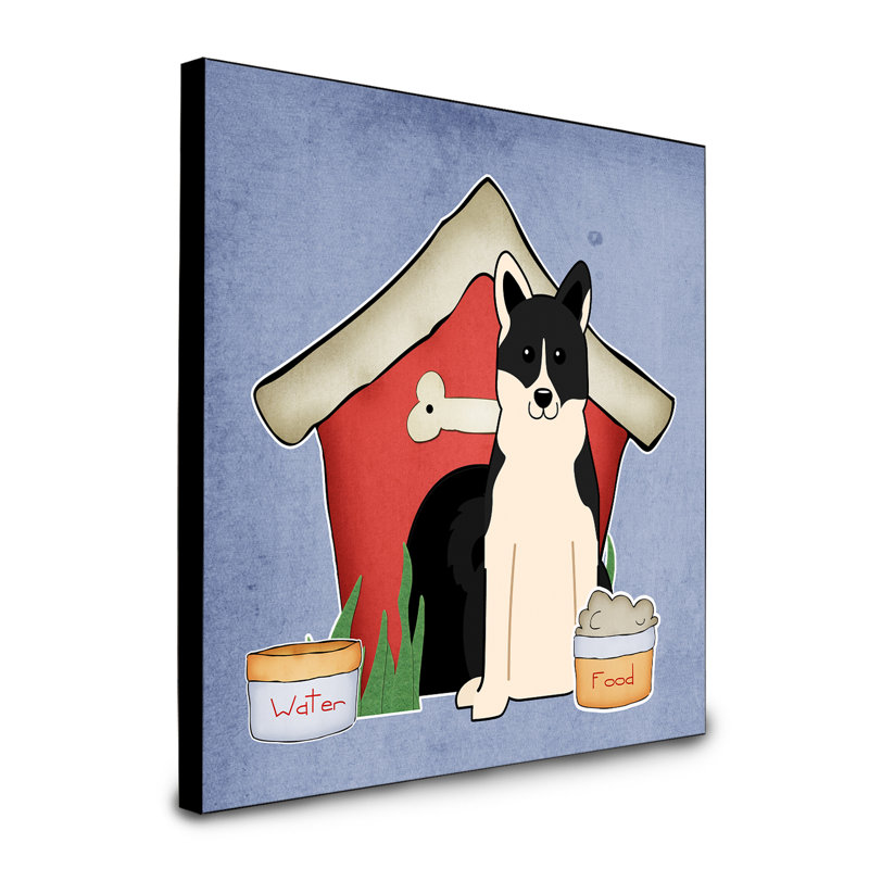 Panneau mural d’art collection dog house Scarvinia, Laïka russo-européen