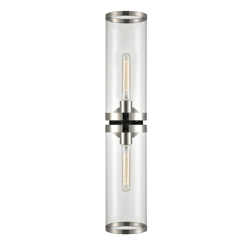 Revolve II Steel Flush Mounted Sconce, Polished Nickel