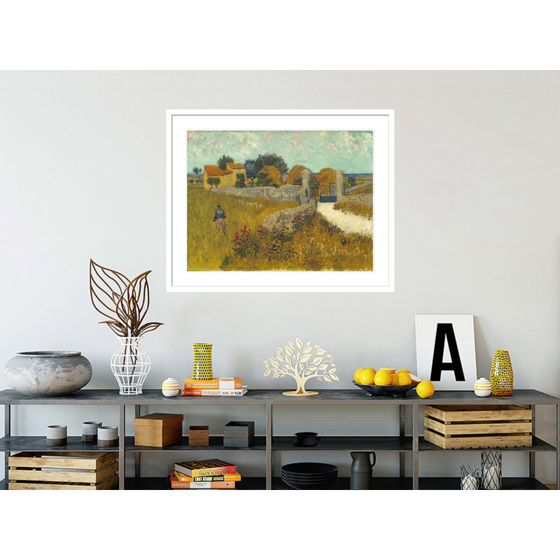 «Farmhouse in Provence» par Vincent van Gogh, impression giclée encadrée, H 17,75 po x l 21,64 po