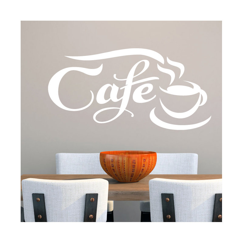 Food & Beverage Non-Wall Damaging Wall Decal, White