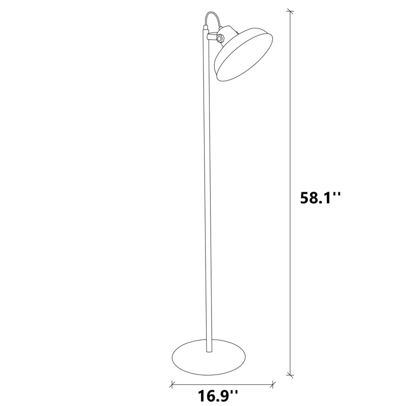 Zhanaya 57.09'' Arched Floor Lamp