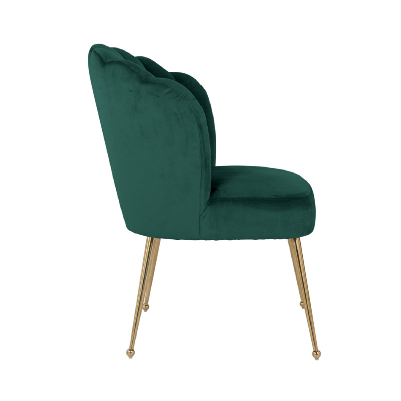Pippa Upholstered Dining Chair, Khaki, Gold