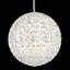 Da Vinci 12 Light 12in x 12in Pendant in Polished Stainless Steel with Clear Optic Crystals