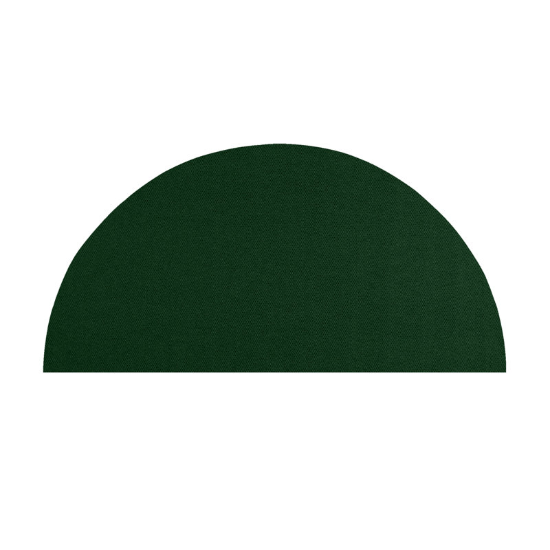 Tapis intérieur / extérieur vert forêt Gati, Demi-cercle 4 pi x 8 pi