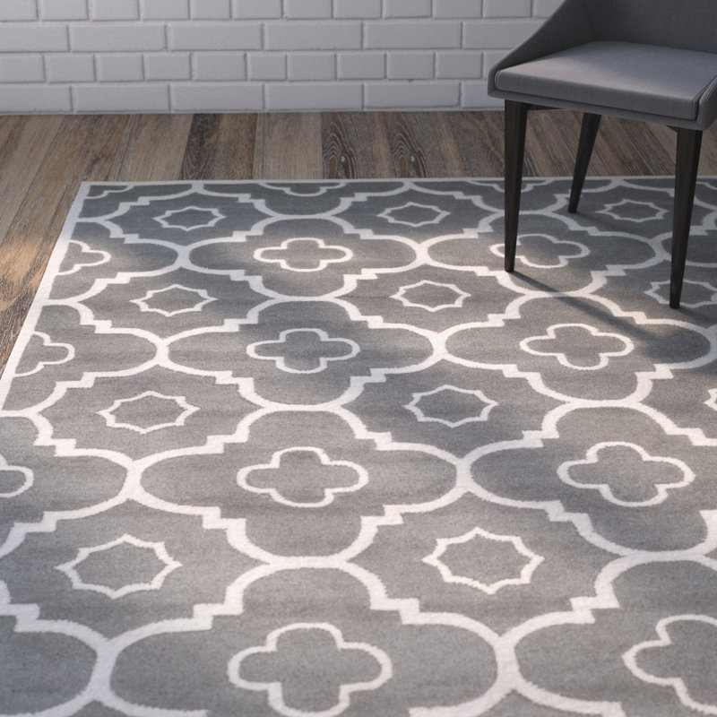Carolene Hand Tufted Wool Geometric Rug, Rectangle 4' x 6'
