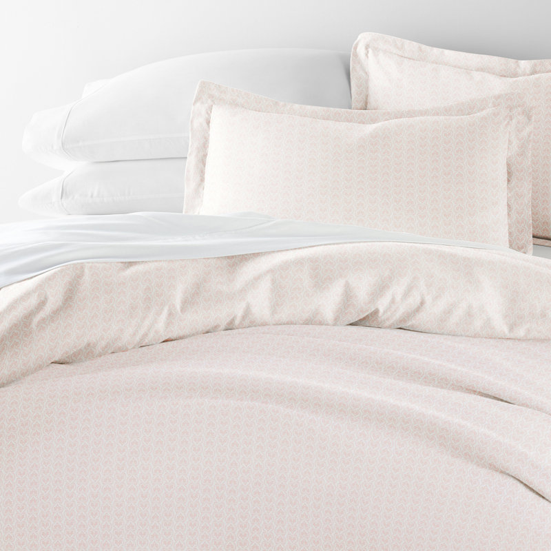 Super Soft Microfiber Duvet Cover Set, Pink Paisley, Twin Duvet Cover + 1 Sham