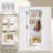 85"Modern Hall Tree – 63" Wall-to-Wall Storage, 4 Door Cabinets, Hidden Drawer & Shoe Bench. Grand Foyer Statement in Matte-2119664923
