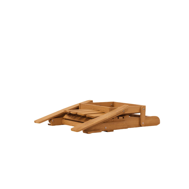 Chaise Adirondack pliante en bois massif DriftCove avec repose-pieds rétractable