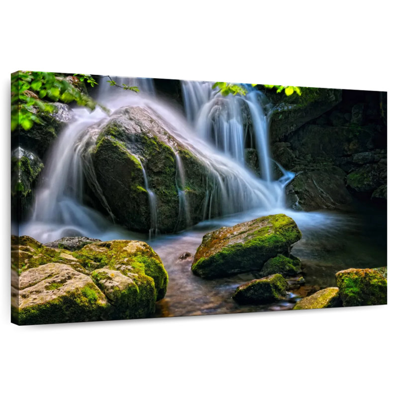 Alvord Rocks Under The Waterfall, H 30 po x l 45 po
