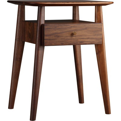 Walnut Grove 1 - Drawer Solid Wood Nightstand