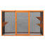 Volière pour chat détachable avec dessus imperméable et 3 plateformes de rebond - aire de saut orange