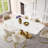 Modern Rectangular Sintered Stone Dining Table with Pedestal Base-107120570-107120571