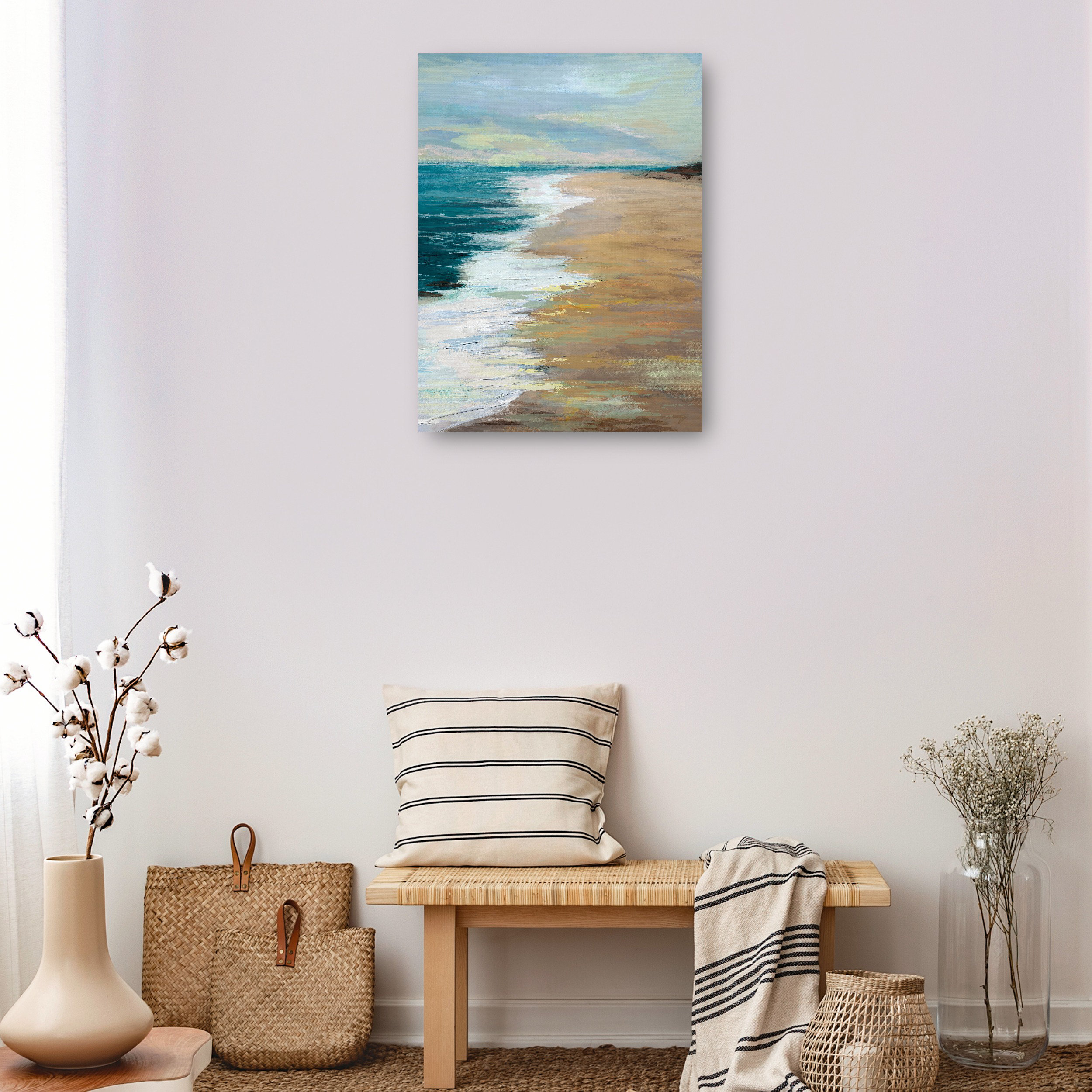 Shoreline Colors I by Studio Arts Canvas Art Print Dovecove Size: 30 H x 40 W x 1.5D