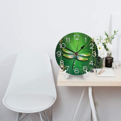 Horloge murale ronde en libellule