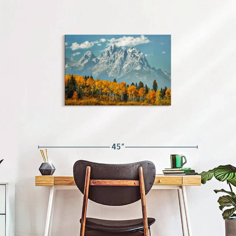 Grand Tetons d'Alvord en automne, H 20 po x l 30 po