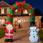 Arche gonflable père Noël avec bonhomme de neige avec lumières DEL intégrées