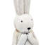 Lapin en magnésium blanc texturé 9,5 x 9,5 x 27,5 po avec détails dorés subtils