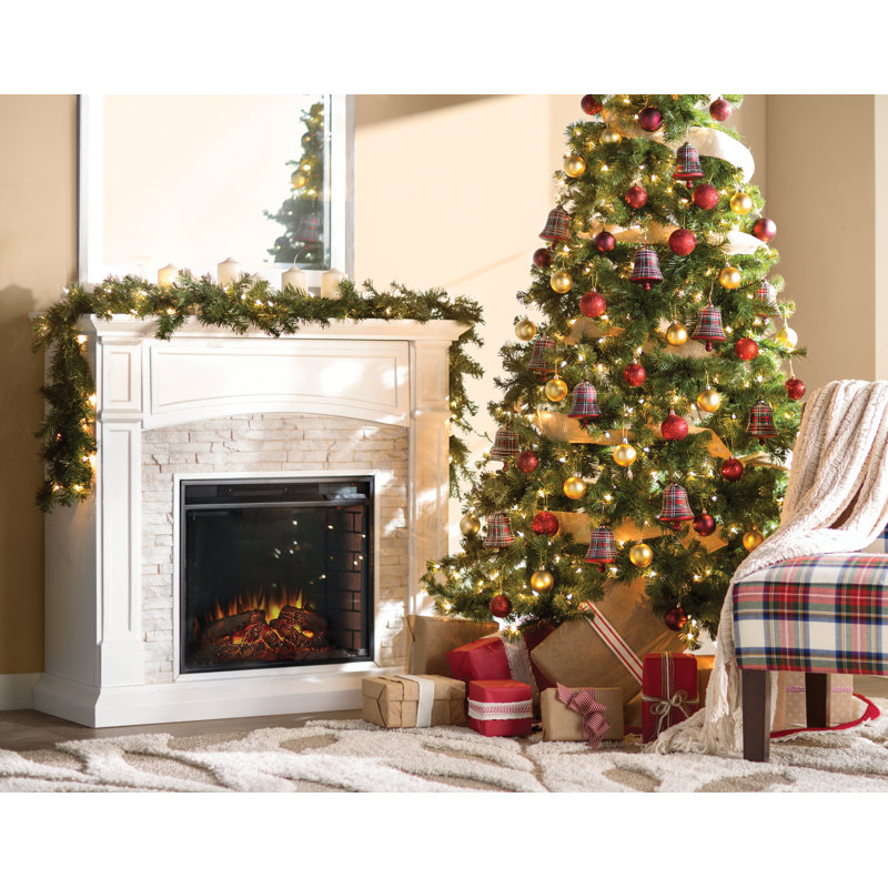 Grand sapin canadien avec lumières claires, H 7 pi