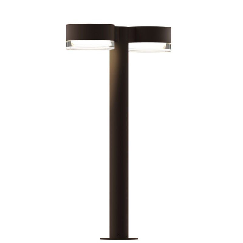 Reals LED Bollard Light, Gray, 22" H x 5" W x 13.5" D